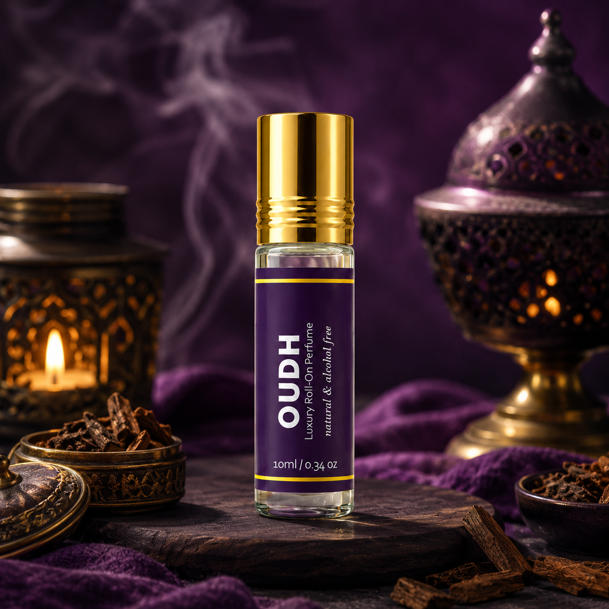 Luxury Perfume Roll‑On | Oudh | 10ml