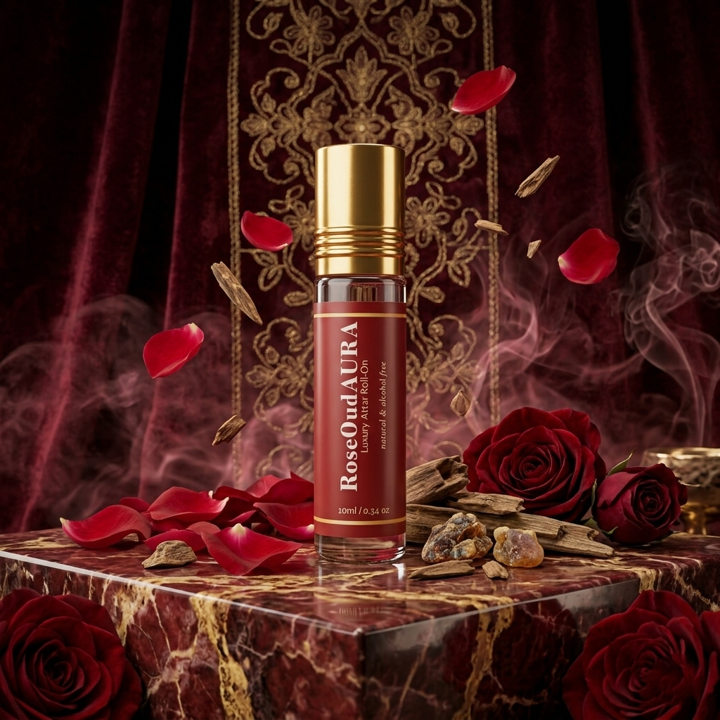 Premium Natural & Alcohol Free Attar | Rose Oud | 10ml