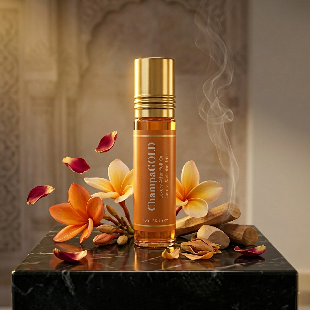 Premium Natural & Alcohol Free Attar | Champa Gold | 10ml