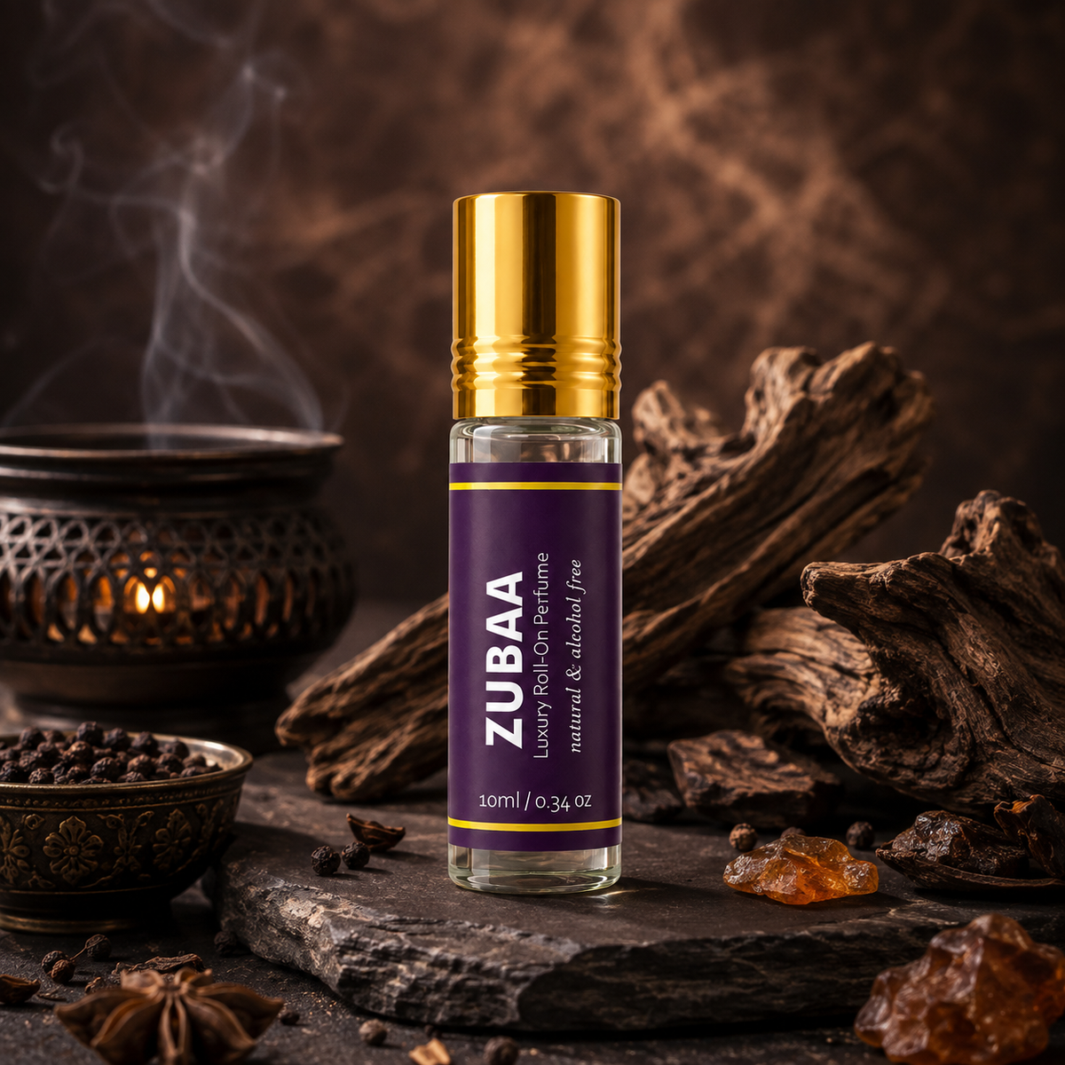 Luxury Perfume Roll‑On | Zubaa | 10ml
