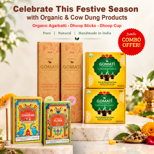 Super Jumbo Combo (Organic Agarbatti, Dhoop Sticks & Dhoop Cup)