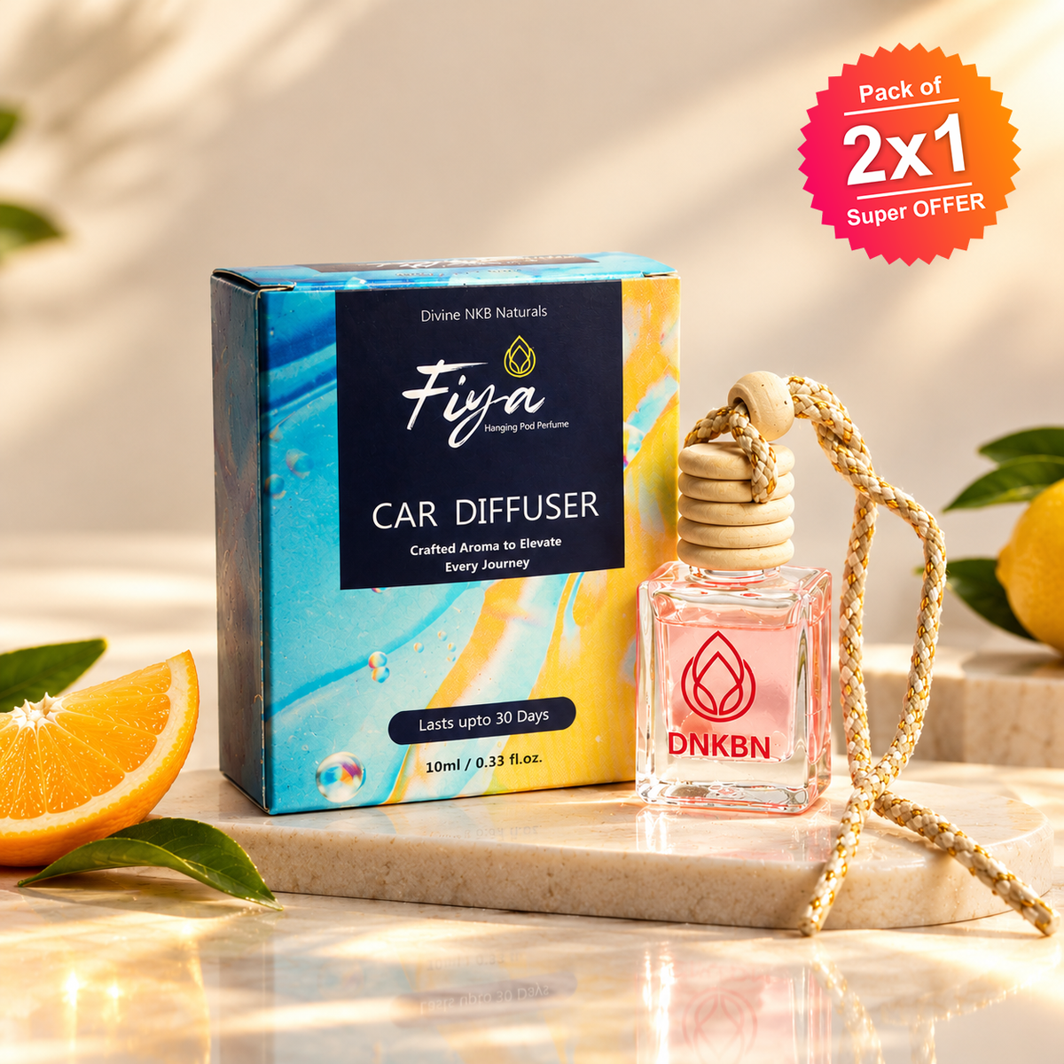 Car Perfume Pack Of 2 (Citrus Bloom) 10ml x 2