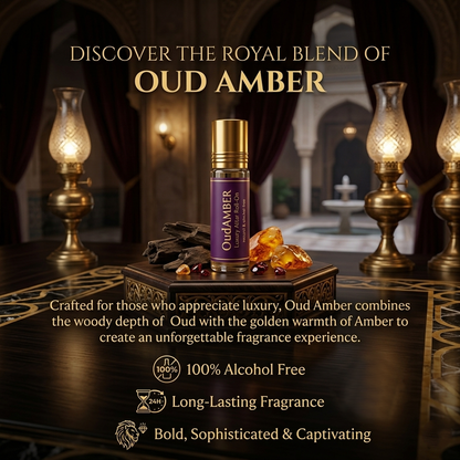 Premium Natural & Alcohol Free Attar | Oud Amber | 10ml