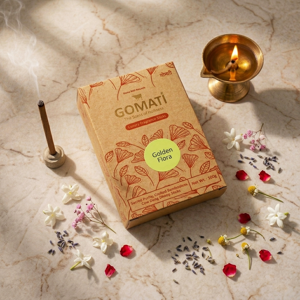 100% Organic Dhoop Sticks Golden Flora