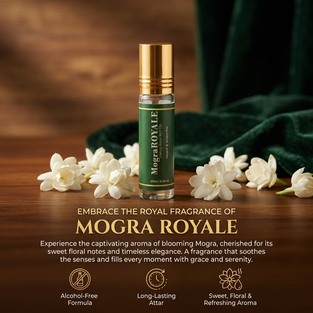 Premium Natural & Alcohol Free Attar | Mogra | 10ml