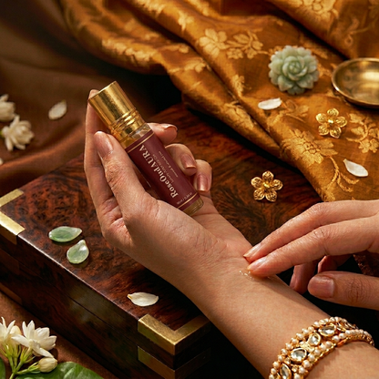Premium Natural & Alcohol Free Attar Set | Campa Gold, Rose Oud Aura, Mogra Royale, Oud Amber, Chandan Noir & Kewda Amrit | 10ml x 6 (Pack of 6)