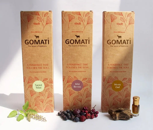 Pure Organic & Natural Incense Stick Pack Of 3 (Tulasi-Wild Berries-Oud)