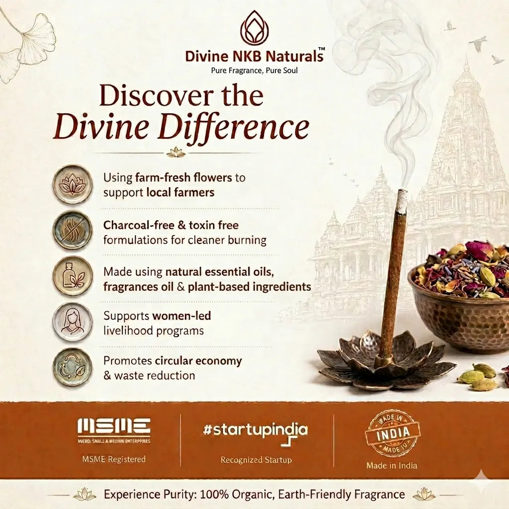 100% Organic Dhoop Sticks Divine Mogra
