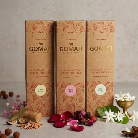 Pure Organic & Natural Incense Stick Pack Of 3 (Chandan-Rose-Mogra)