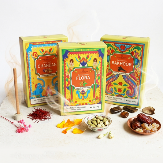 Natural Dhoop Sticks Pack Of 3 (Shai Chandan-Golden Flora-Royal Bakhoor)