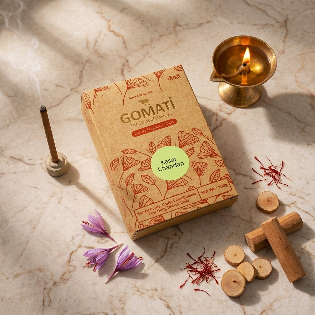 100% Organic Dhoop Sticks Kesar Chandan