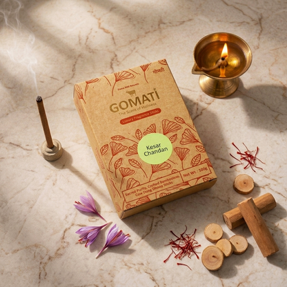 100% Organic Dhoop Sticks Kesar Chandan