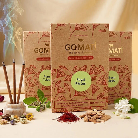 Organic & Natural Dhoop Sticks Pack Of 3 (Kasturi-Tulasi-Mogra)